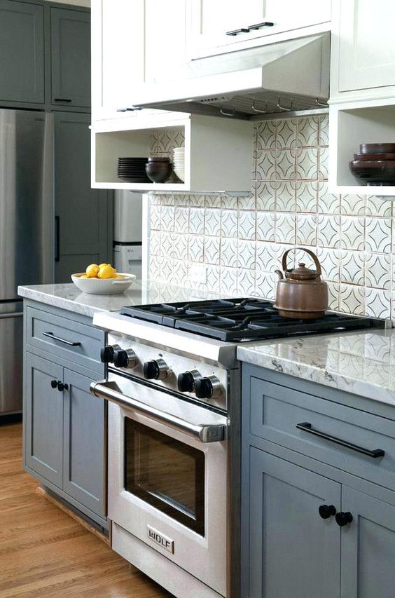 25 thiết kế nhà bếp màu xanh và xanh xám truyền cảm hứng nấu ăn