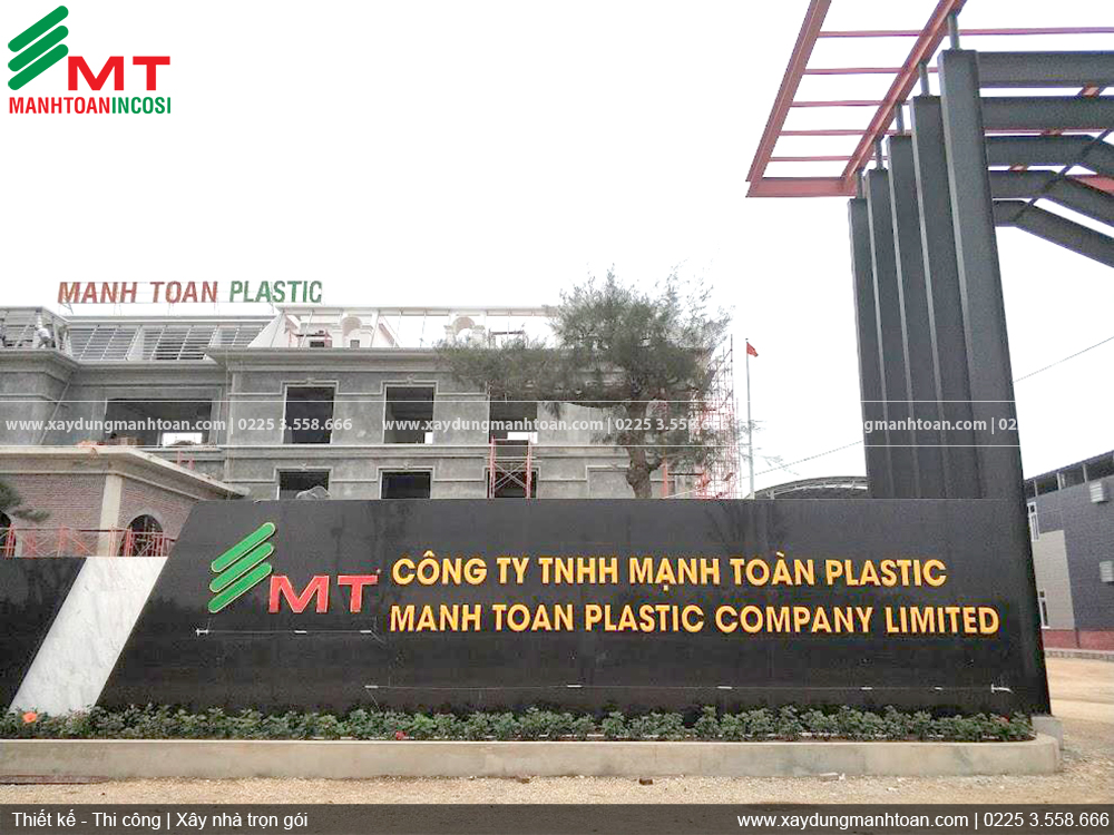 Hình ảnh xây dựng công trình Nhà máy sản xuất nhựa Mạnh Toàn Plastic