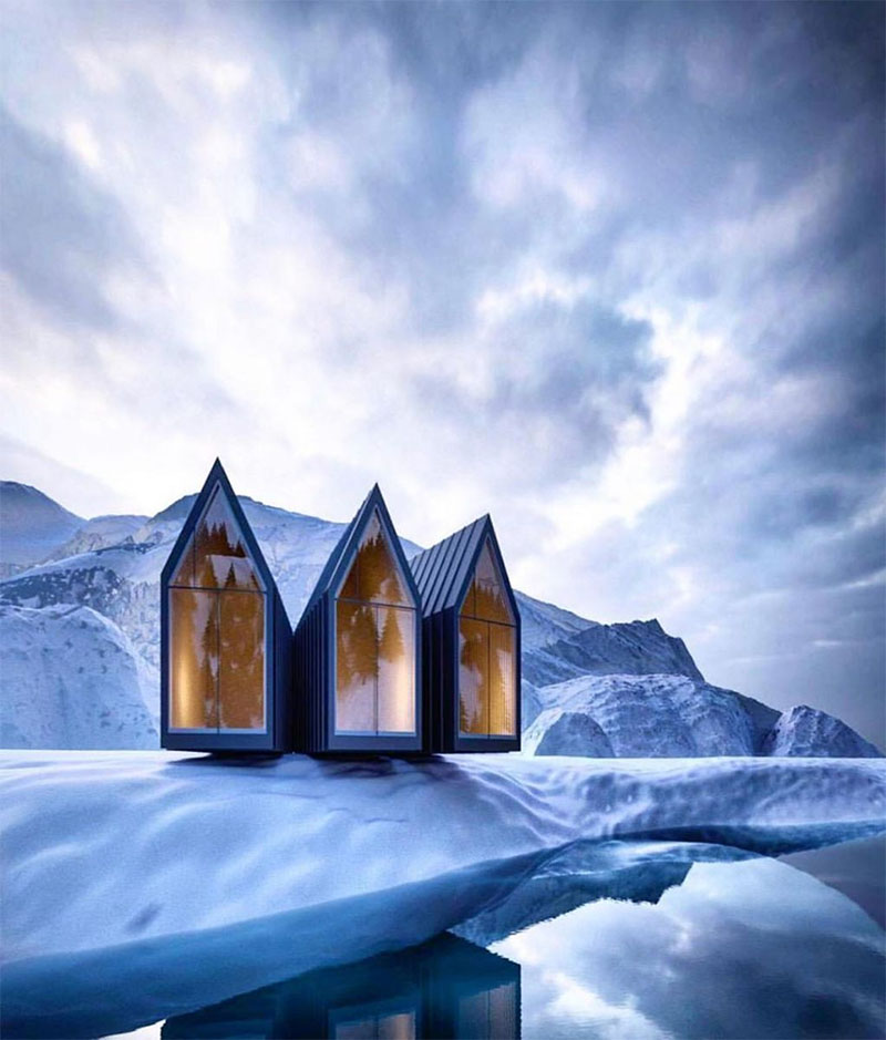 Thiết kế nhà trong núi tuyết