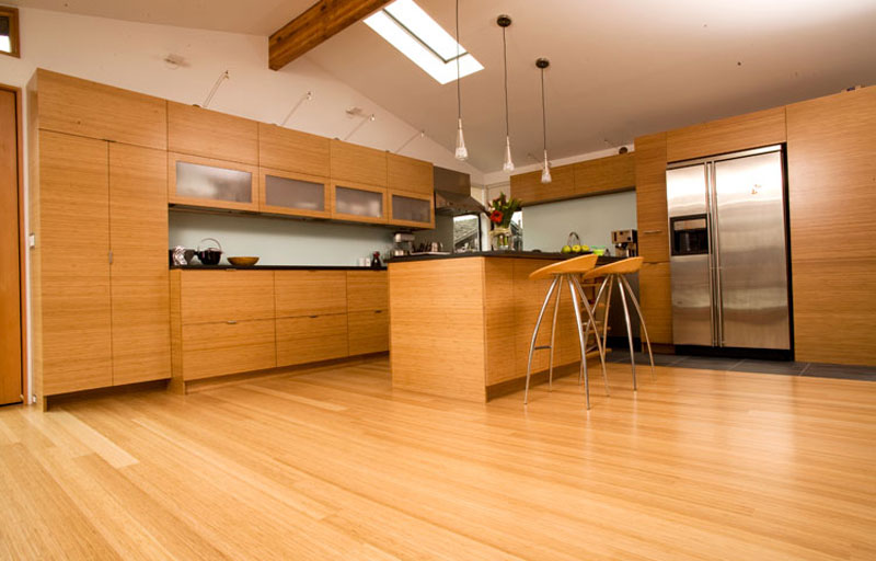 Sàn phòng bếp bằng tre ép