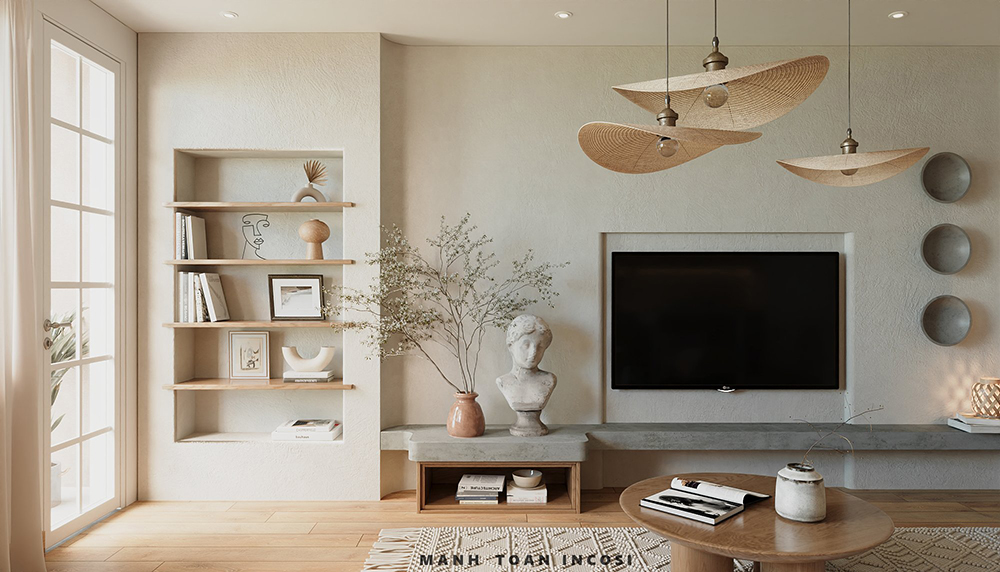 Thiết kế nội thất căn hộ chung cư phong cách Wabi Sabi 1