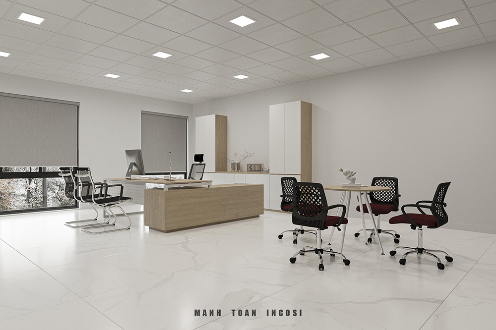 Mẫu thiết kế nội thất văn phòng công ty may mặc hiện đại 2